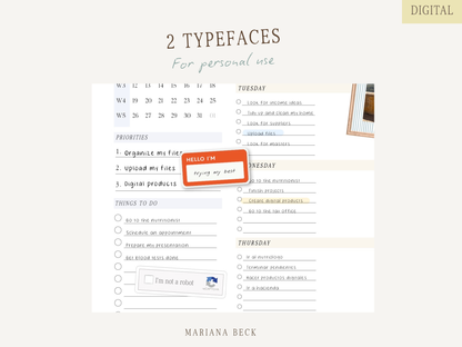 2 typefaces